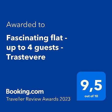 Fascinating Flat - Up To 4 Guests - Trastevere Róma Kültér fotó